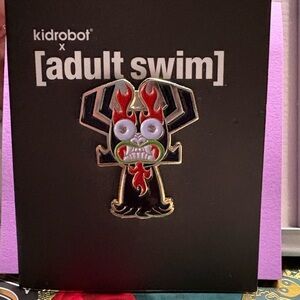 Kidrobot x Adult Swim Enamel Pin - Red and Black